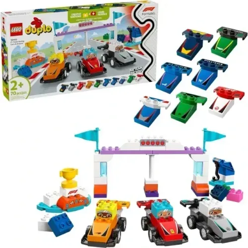 Lego Duplo Fórmula 1 Town Carros e Motoristas das Equipes de Corrida de F1 10445
