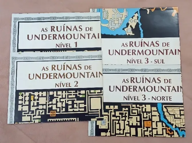 AD&D Advanced Dungeons & Dragons Forgotten Realms - As Ruínas de Undermountain - 4 Mapas