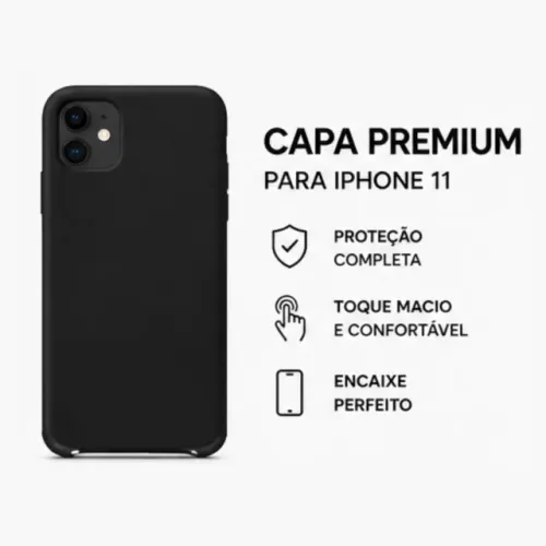 Capa iPhone 11 - Silicone Premium, Anti Impacto, Toque Macio e Proteção Completa