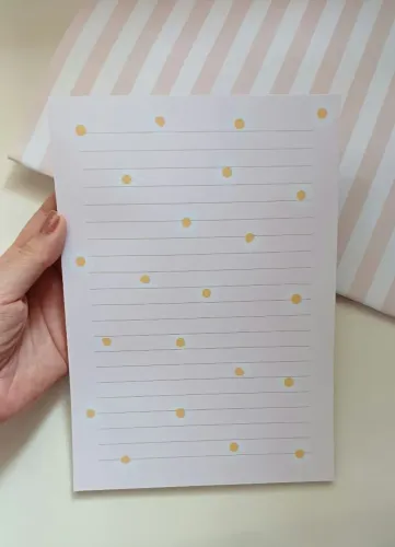 Bloco de notas margaridas rosé