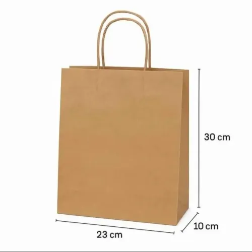 Sacola kraft 23x30x10 100g c/ 10 unidades R$11 e c/ 100 unidades R$ 95,00