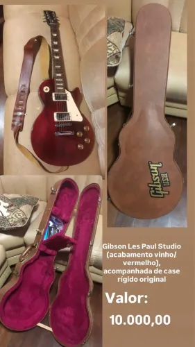 Guitarra Gibson Les Paul studio + case rígida 