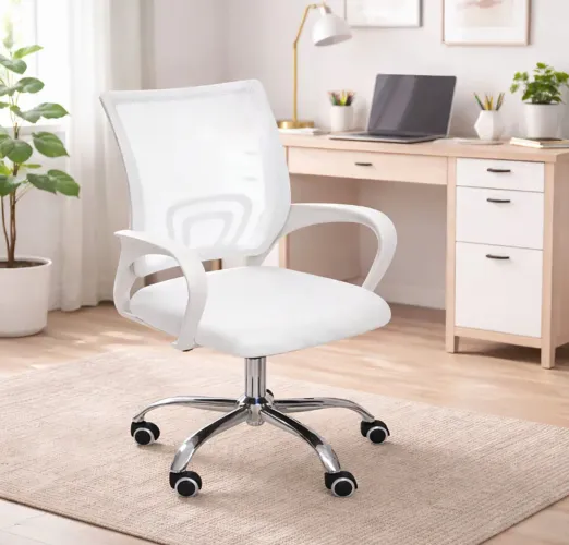 Cadeira de Escritório Ergonômica Branca