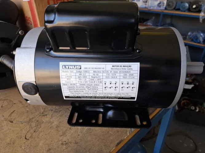 Motor monofásico 3cv 2polos 3450rpm