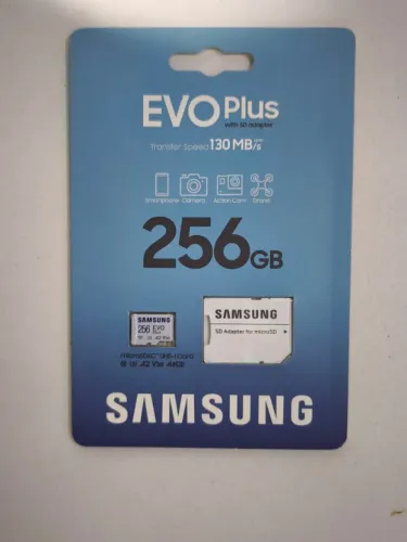 Cartão de memória Samsung evo plus 256gb
