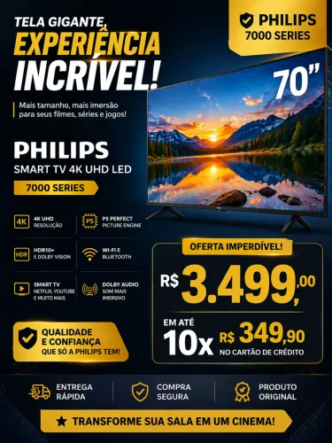 Smart TV Philips - 4k UHD - Led