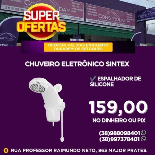 Chuveiro Eletrônico Sintex - Com espalhador de Silicone