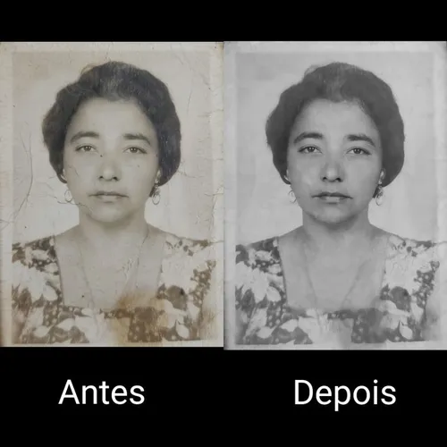 Restauração de foto antiga (apenas em formato digital, sem impressão)