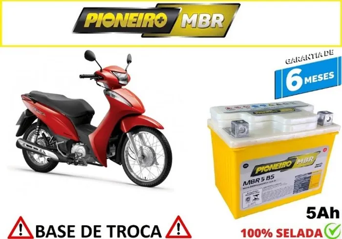 Bateria Automotiva  Pioneiro Biz - 5 Ah