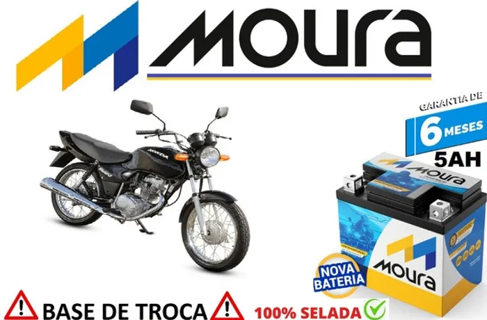 Bateria Moura 5Ah Honda Fan 125cc Automotiva