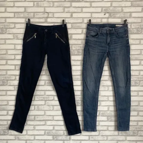 2 Calças Jeans Forum Escura Jegging + Zara Denim Skinny Tamanho 38