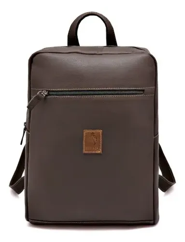 Mochila em couro 100% legítimo - super resistente, ideal para notebook até 15,6