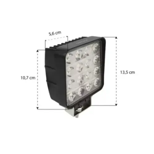 Farol Auxiliar 16leds Quadrado Tarponn