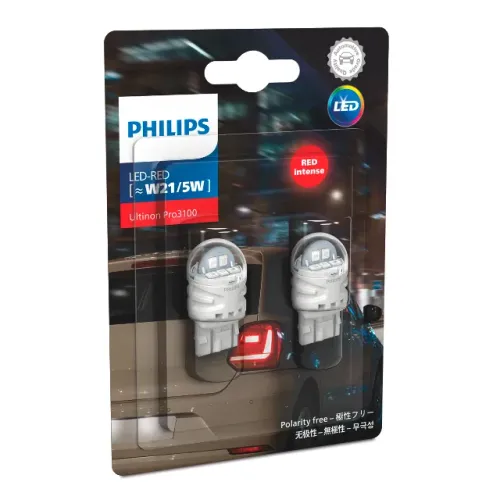Lâmpadas De Parada De Freio De Carro Philips Led Pro3000 T20
