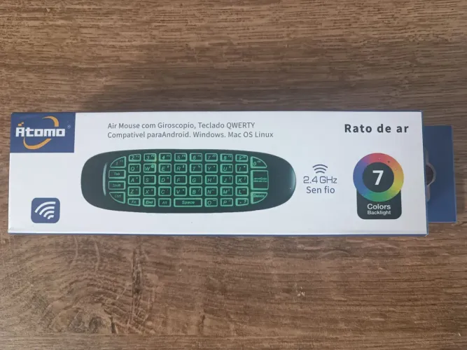 Air Mouse com Giroscópio e Teclado QWERTY
