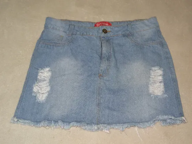 Saia Jeans Claro 