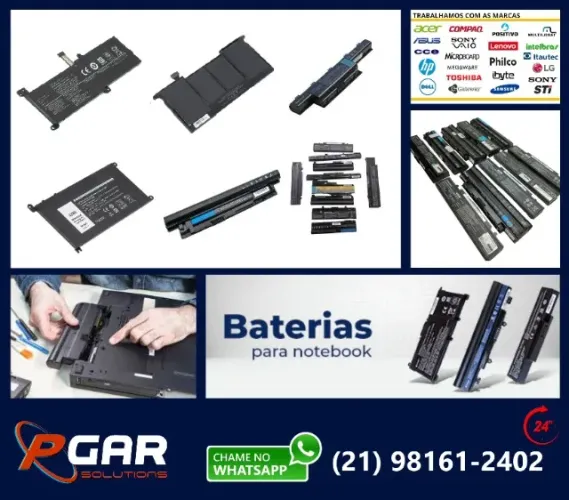 Bateria para Notebook Acer Asus Dell Hp Lenovo Lg Positivo Samsung Sony Macbook outros