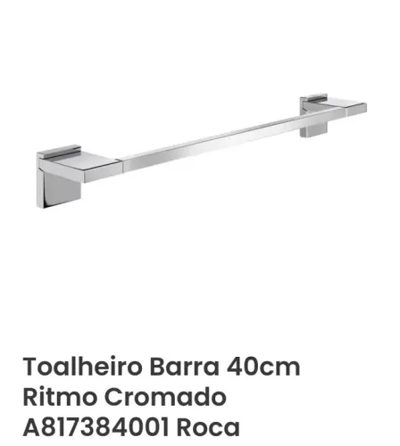 Toalheiro Barra 40cm Ritmo Cromado A * Roca