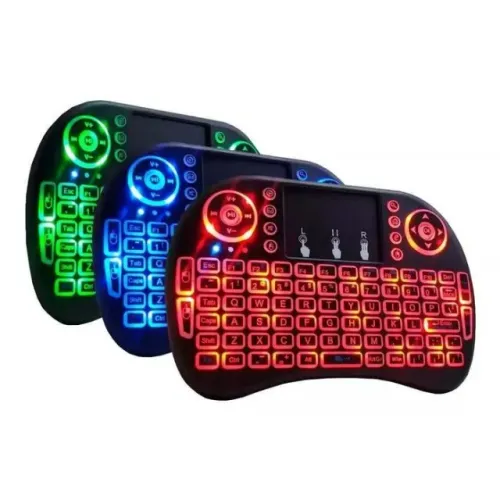 Mini Teclado Sem Fio Com Led