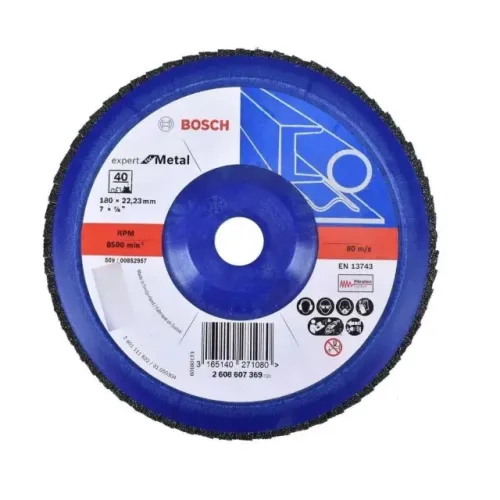 Lixa Disco Flap 180Mm G40 Professional For Metal Da Bosch 7Pol