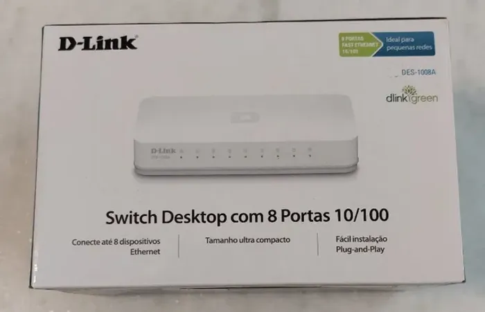 Switch Desktop com 8 Portas 10/100