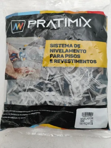 Nivelador de Piso Pratimix de 3mm, contendo 100 peças