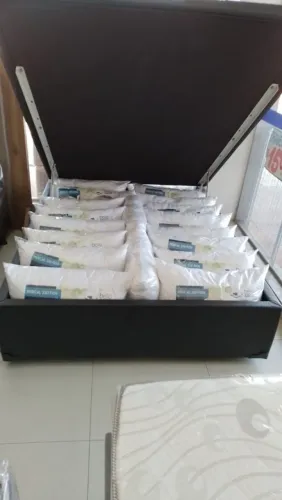 Base baú tamanho Queen size preta