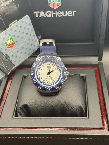 TAG Heuer Formula 1 Solargraph Azul/Branco - Pulseira Borracha - Linha AAA+