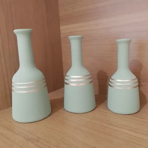 Kit de Vasos Decorativos em Tons Pastel
