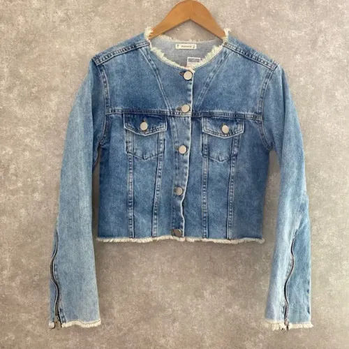 Jaqueta Jeans Curta Manacá Feminina Tamanho P
