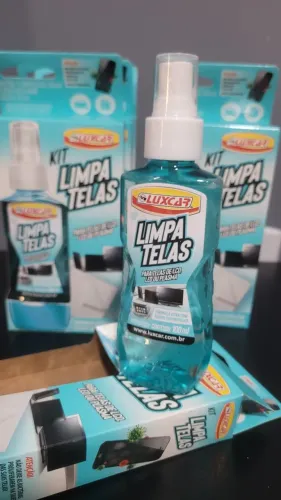 Luxcar Kit Limpa Telas 120 ml + Pano Aplicador - Limpeza e brilho sem arranhar!