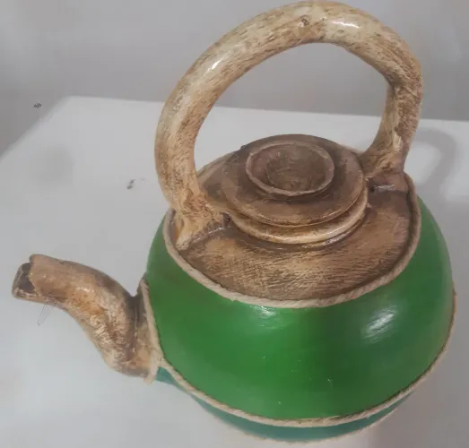Chaleira de Cerâmica Decorativa antiga
