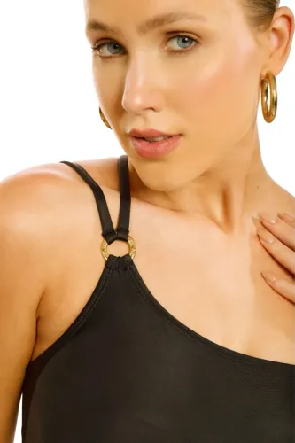 Maio Body com Detalhe Dourado - Elegância à Beira-Mar