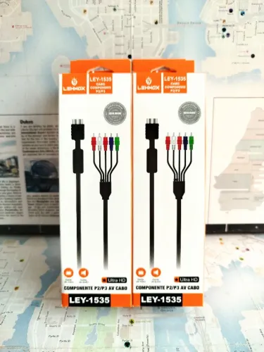 Cabo Componente PS2/PS3 AV Ultra HD - LEHMOX LEY-1535