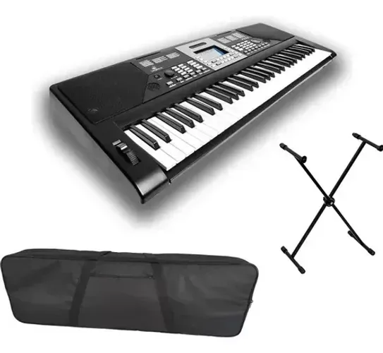 Teclado Pegasus P222 62 Ritmos Brasileiros + Capa + Suporte