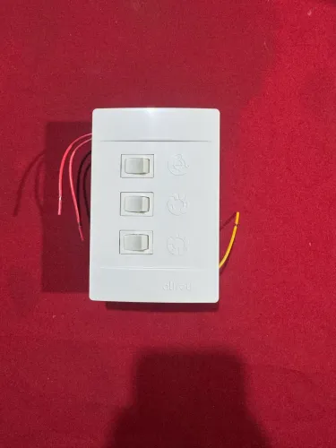 Espelho de tomada 3 botoes para ventilador de teto