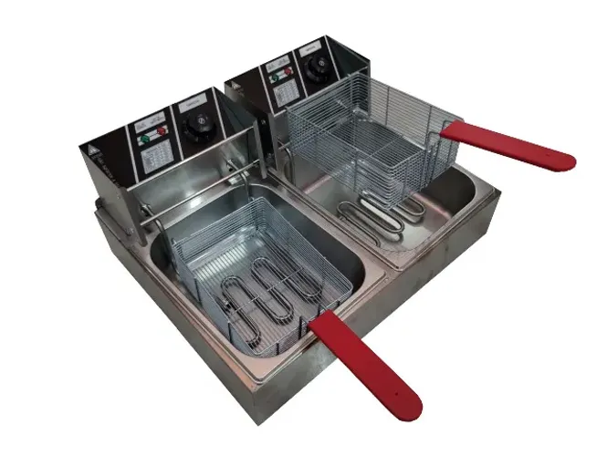 Fritadeira Elétrica 2 Cubas 10 Litros 6000w 220v Stevan Metal