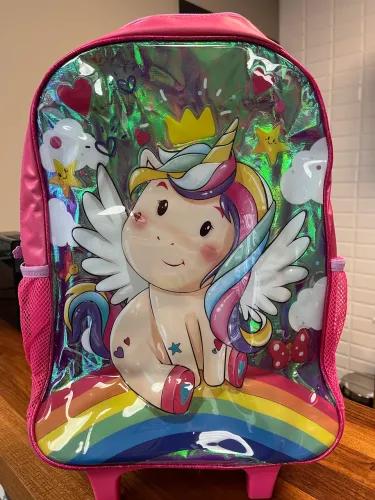 Mochila de unicórnio nova( rodinha)