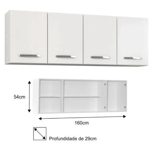 Armário aéreo branco 1.60cm - entrego hoje 