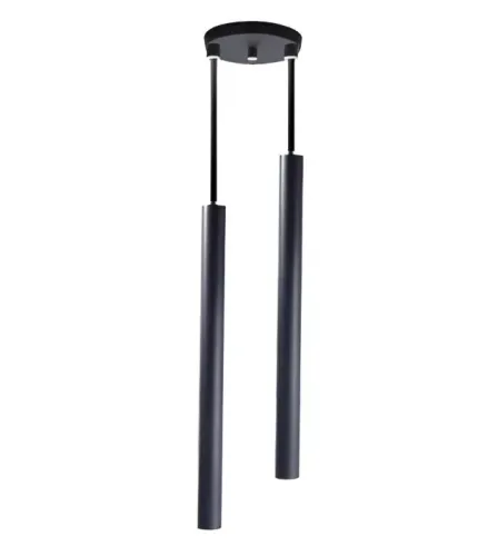 Pendente Moderno Tubular Duplo Para 2 Mini Dicroicas 45cm