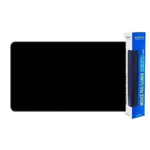Mousepad Gamer Exbom Sem Estampa Preto MP-9040A025 900x400x3mm (Speed) - WZetta