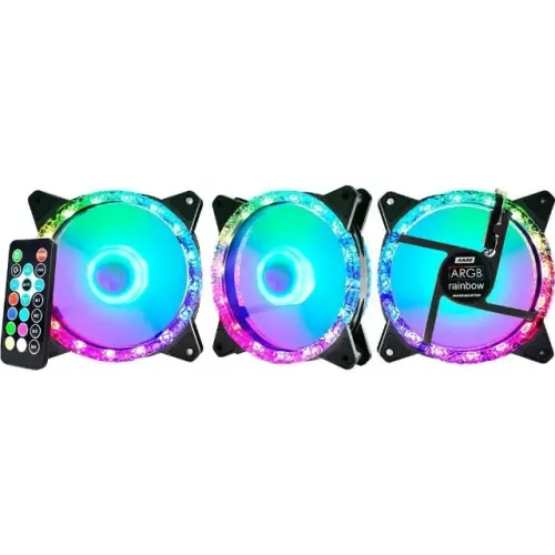 Kit Cooler FAN com 3 Unidades K-MEX Star, 120x120mm, ARGB Loja Coimbra Computadores