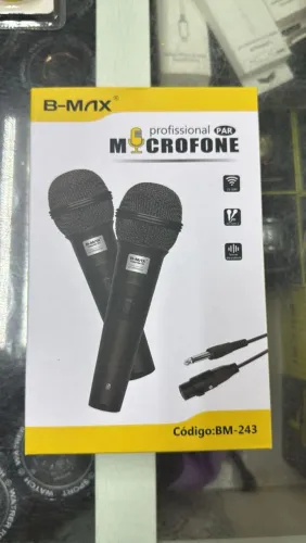 Kit 2 Microfone com fio 2metros BMAX