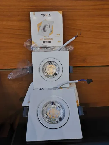 Refletor LED Quadrado 3000K - 09 unidades