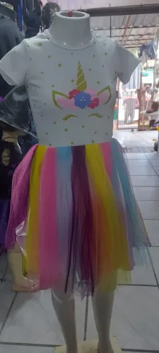 Fantasia Unicórnio Infantil Arco-Íris aluguel!