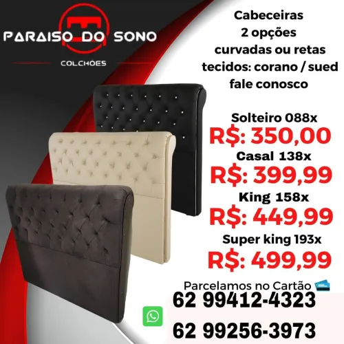 Cabeceiras de Cama - Corano ou Suede - Paradise Do Sono