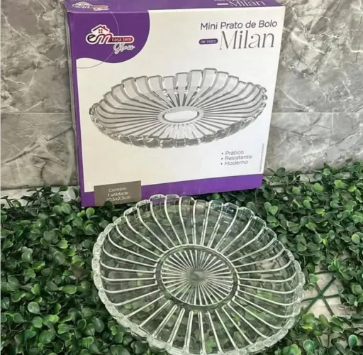 Promoção prato pra bolo de vidro pétalas 