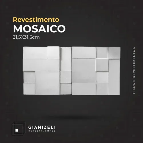 Revestimento 3D de Concreto Cimento para Decoração Fachada e Muros