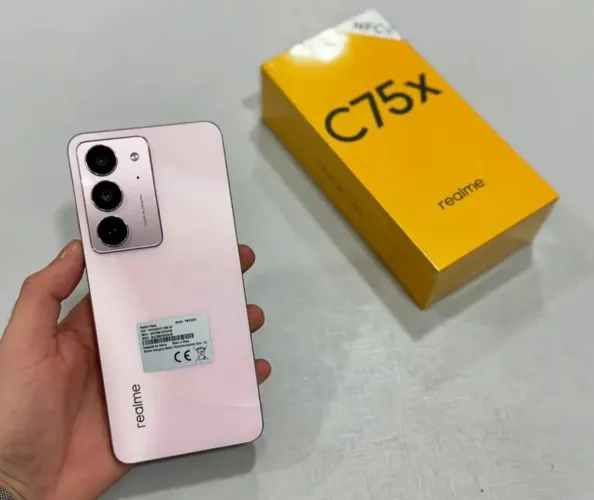 Telefone Pink Realme C75X Rosa - 128Gb/6Ram + entrega rápida e grátis 