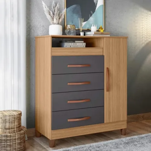 Cômoda Turquesa Quadriflex 1P 4G 